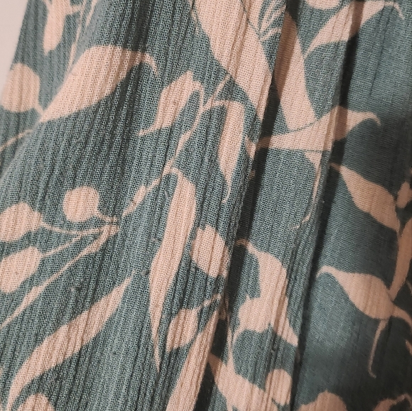 Weekend Suzanne Betro Women's Tunic Shirt Size 1X Green/Cream - Picture 7 of 8